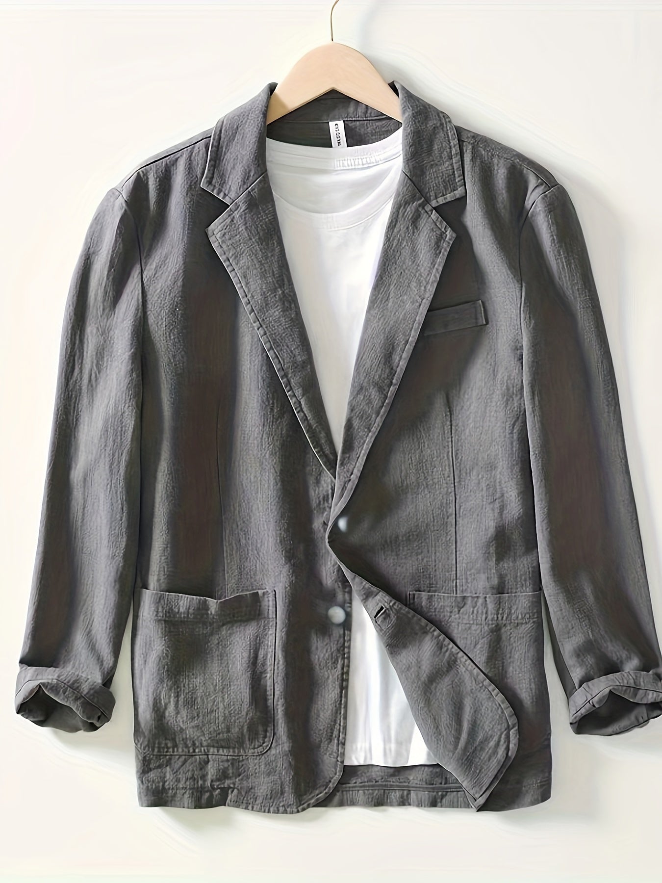 New Men'S - Single-Layer Suit Jacket, Soft, Comfortable, Stylish, Classic, Casual, And Suitable for Light Business Wear