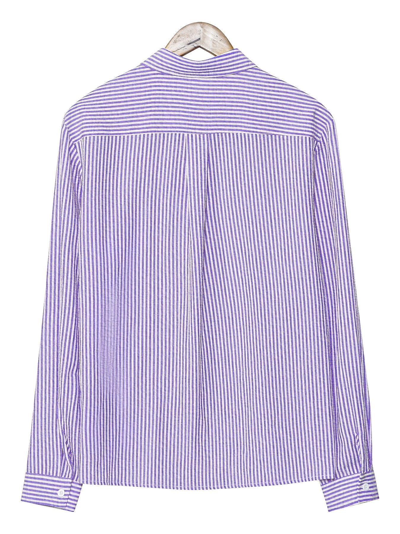 Spring/Summer Comfortable, Refreshing, and Breathable Textured Bubble Gauze Striped Long-Sleeve Lapel Shirt for Men and Women, Casual Light Business Style, Champagne Yellow Color Close to Earth Yellow or Beige