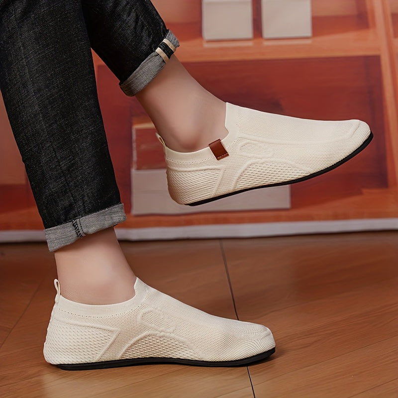 2026 Men'S Casual Slip-On Loafers, Solid Color Versatile Light Trend, Suitable for Walking, Daily Wear, Modern Casual Sneakers