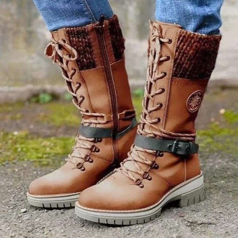 ❄️Winterschlussverkauf 60% RABATT🎁Wasserdichte Knie-Schneestiefel für Damen
