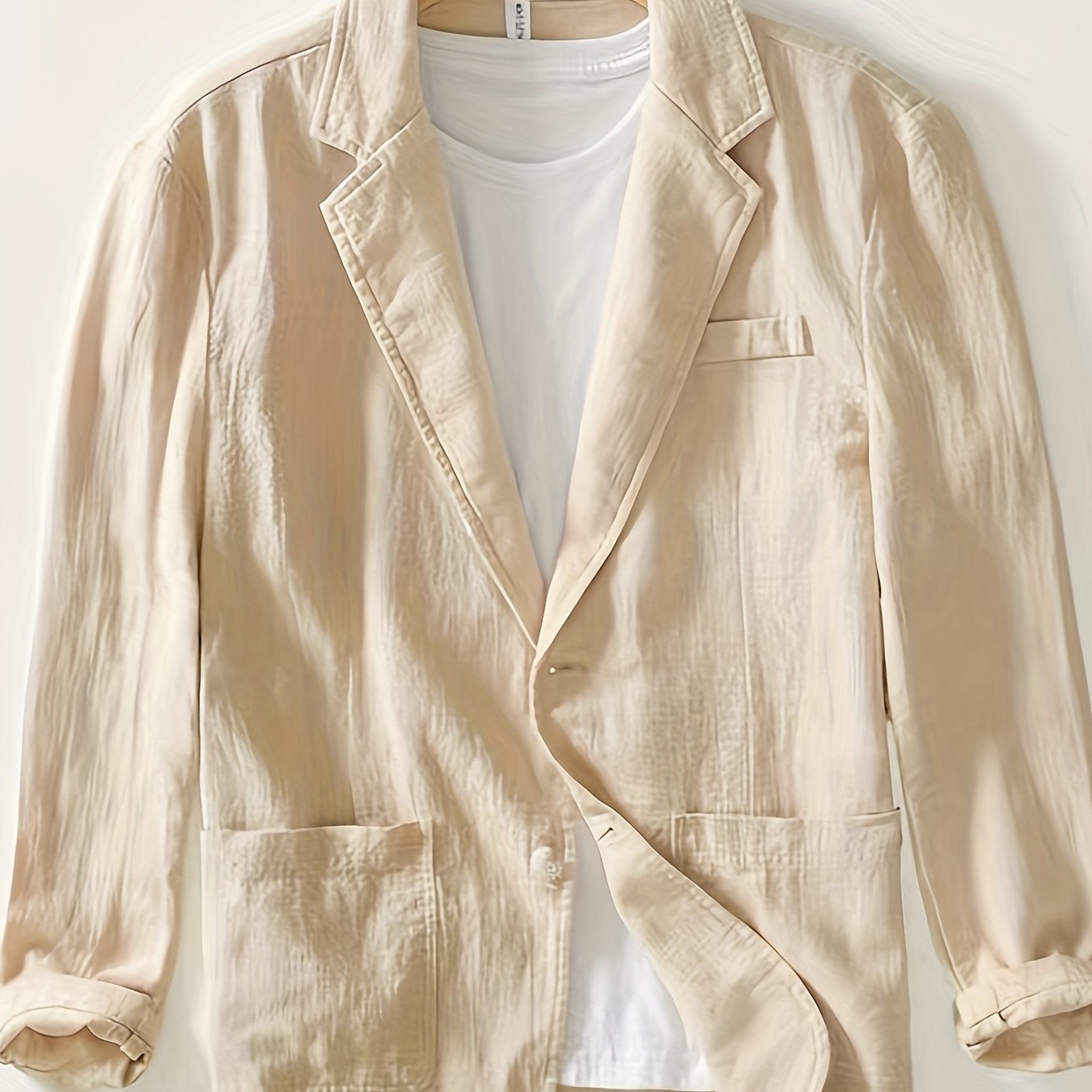 New Men'S - Single-Layer Suit Jacket, Soft, Comfortable, Stylish, Classic, Casual, And Suitable for Light Business Wear