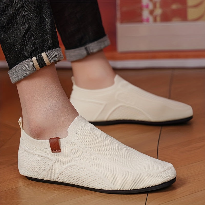 2026 Men'S Casual Slip-On Loafers, Solid Color Versatile Light Trend, Suitable for Walking, Daily Wear, Modern Casual Sneakers