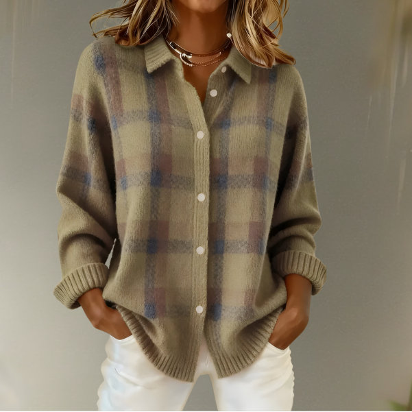 Colette Cardigan à Carreaux
