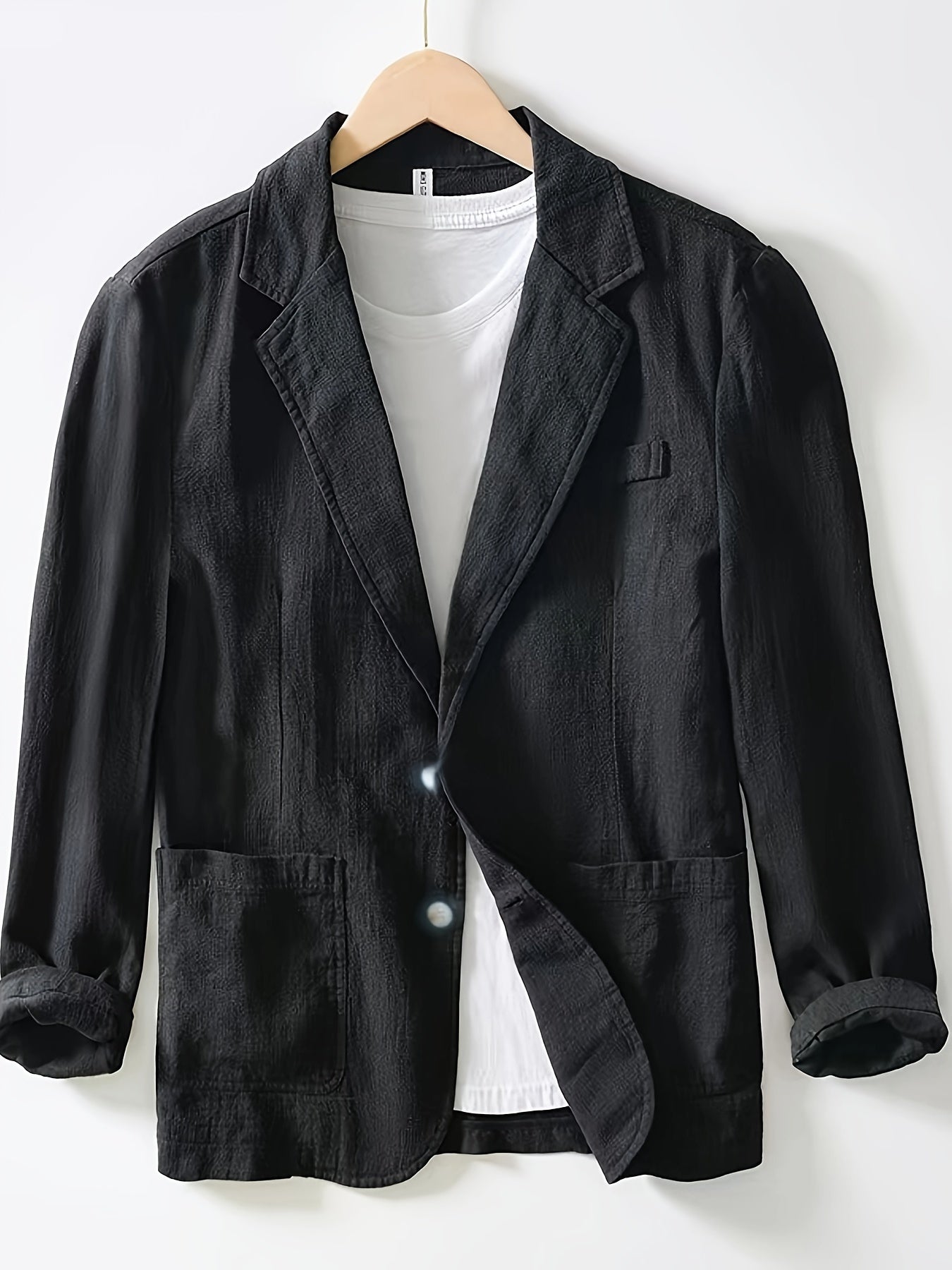New Men'S - Single-Layer Suit Jacket, Soft, Comfortable, Stylish, Classic, Casual, And Suitable for Light Business Wear