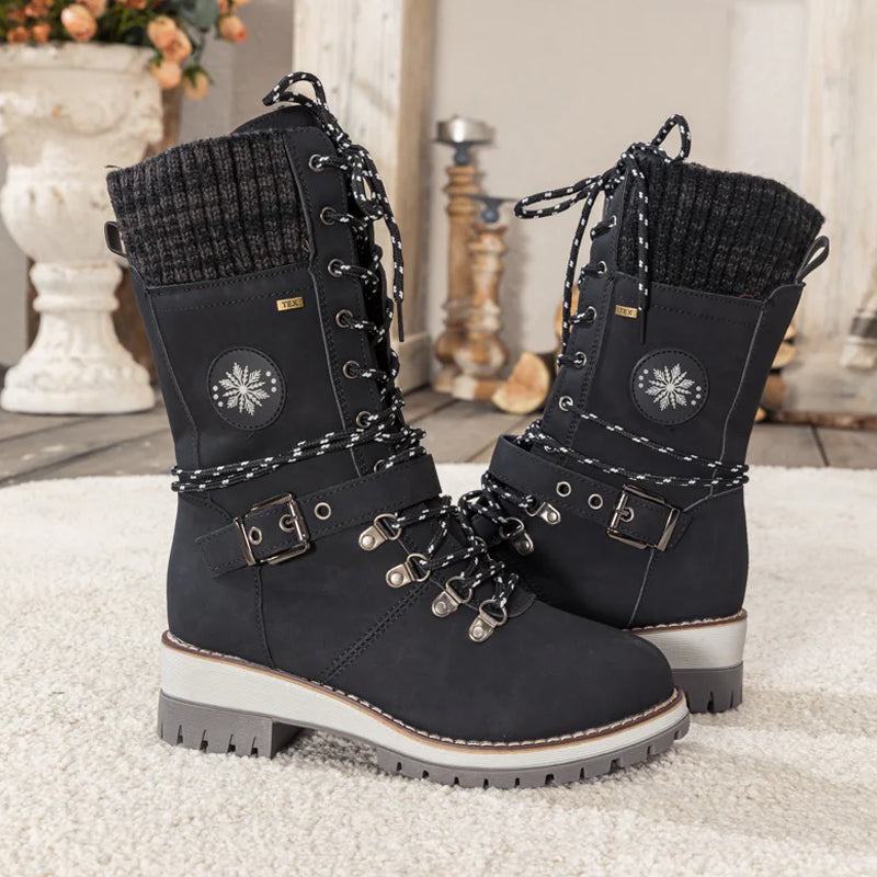 ❄️Winterschlussverkauf 60% RABATT🎁Wasserdichte Knie-Schneestiefel für Damen